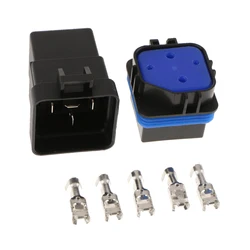 2Pcs 12V 40A 4PINS Relay Wiring Inside the Waterproof Socket with Terminals