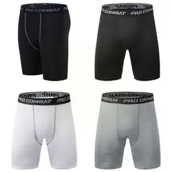 Männer Sport Leggings Fitness Elastische Kompression Strumpfhosen Trocknen Schnelle Größe Fitness Plus Hosen Running Training Stretch Shorts