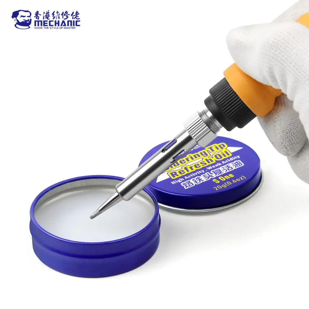 MECHANIC S One Electrical Solder Iron Tip Refresher Clean Paste Soldering Flux Cream for Oxide Tips Head Resurrection Repair