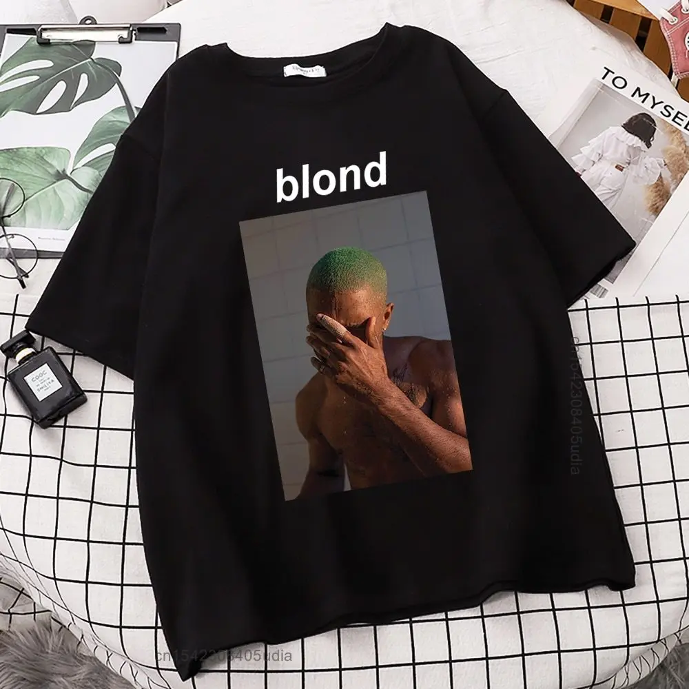 T Shirt Gambar Rapper Mode Frank Blond T Shirt Grafis Harajuku Lucu T Shirt Hip Hop Musim Panas Baru Pendek Kasual Pria