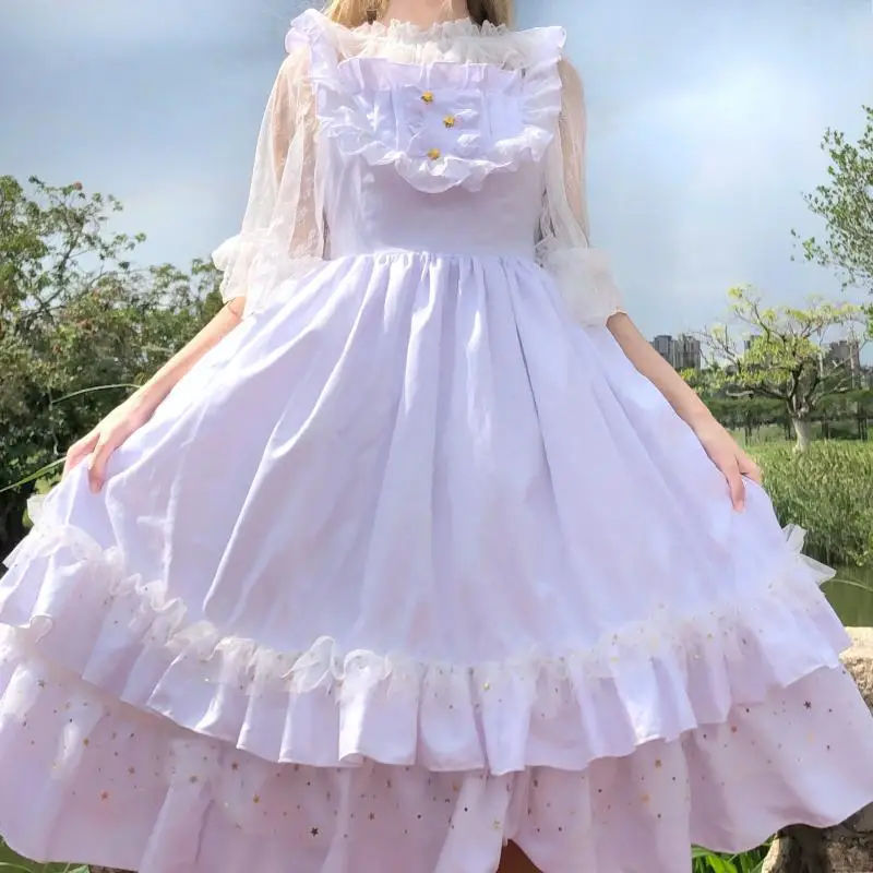 Palazzo gotico dolce principessa lolita vestito dalla cinghia dell'annata di alta della vita di stampa abito vittoriano kawaii ragazza Gothic lolita cos loli