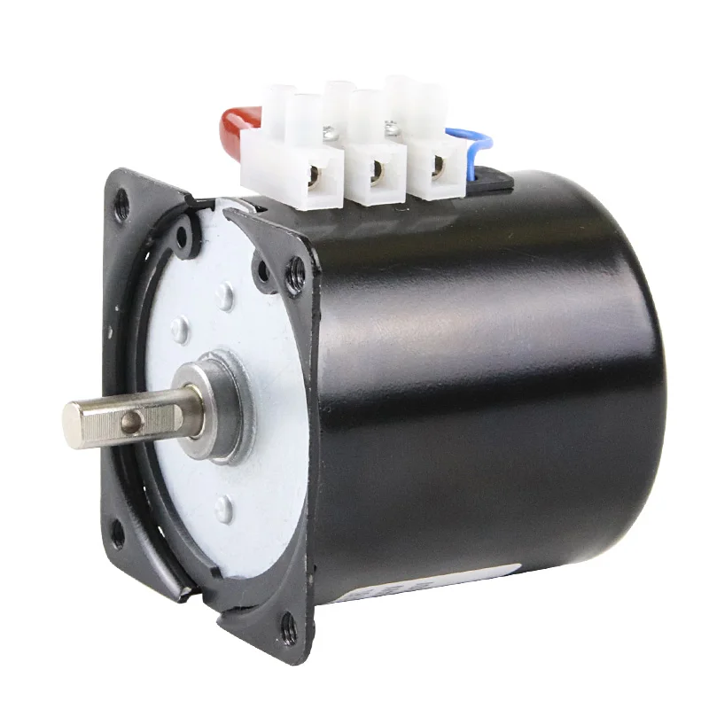 Motor de engranaje de CA con soporte, engranaje de torsión grande de 220V, velocidad lenta pequeña, Motor síncrono de imán permanente de 60KTYZ con soporte