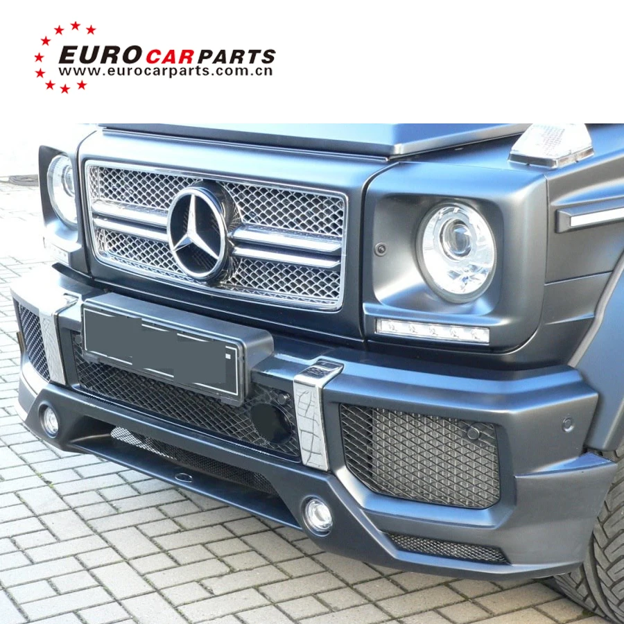 

G class w463 front bumper spoiler for G63 G65 front lip with led bumper lights