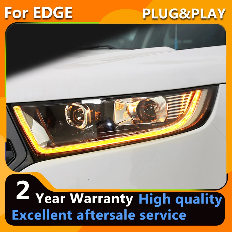 

YCYON For Ford EDGE 2016-2019 Headlights ALL LED DRL Head Lamps Dynamic Turn Signal Lights Auto Accessories