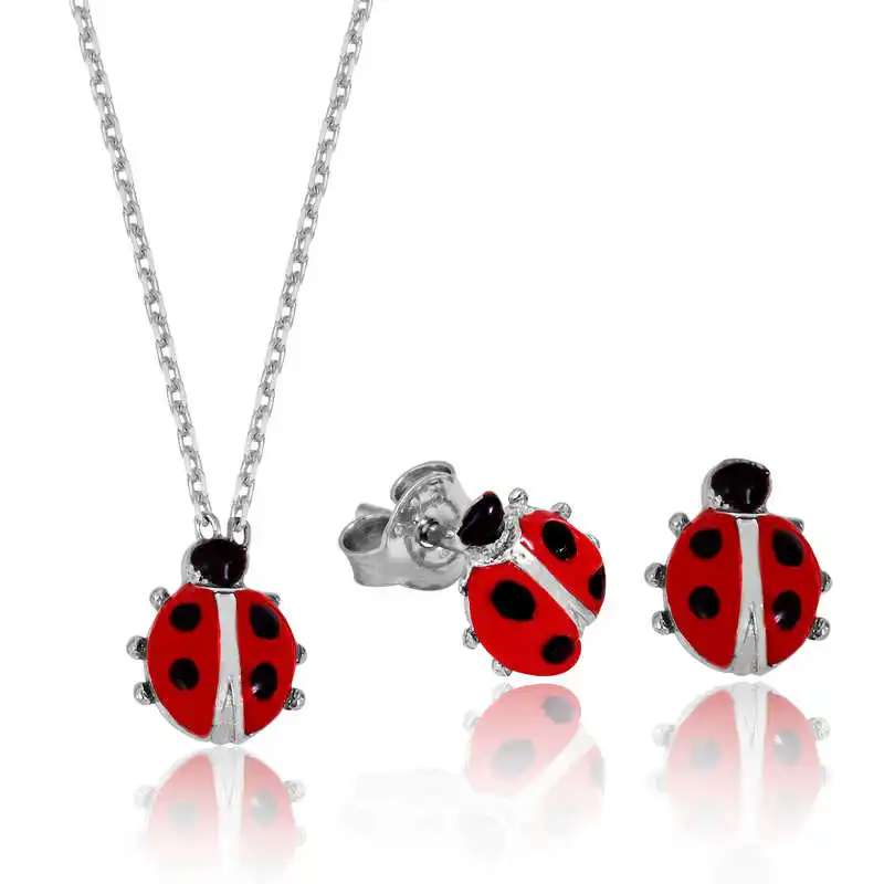 Silver Ladybug Lady Set