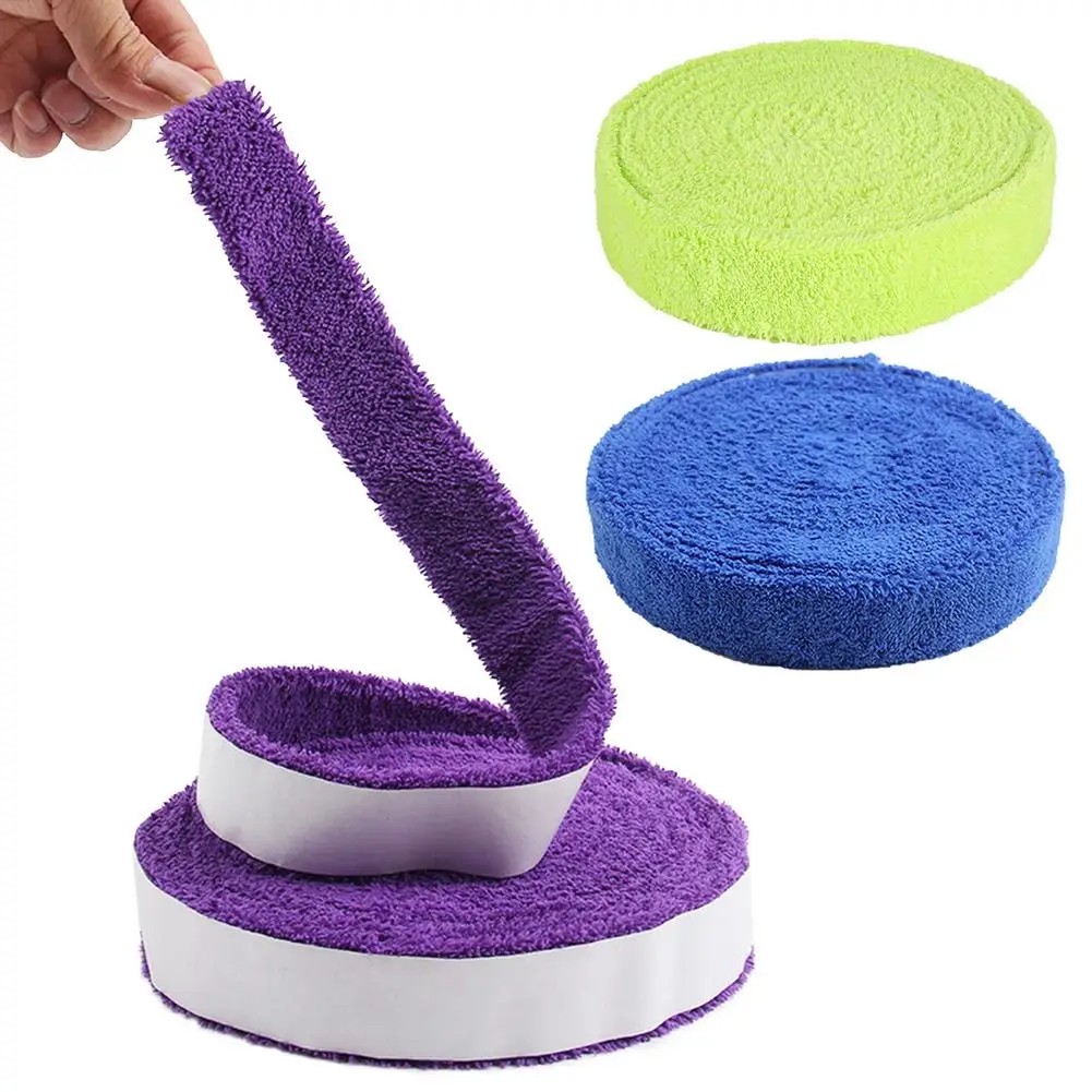 Anti-slip Tennis Badminton Racket Overgrip Cotton Towel Handle Glue Grip Sweat Absorbing Sweatband Wholesale Sweat Band