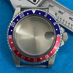 39.5MM Retro Magnifying Glass Watch Case for NH35 NH36 Mechanical Movement Stainless Steel Watch Cover Shell