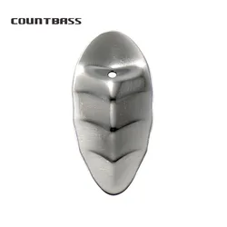 Countbass 50PCS Nickel & Gold Plated In-line Spinner Blades Steel Material,DIY Trout Pike Fishing Lures Tackle Craft