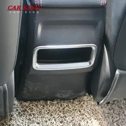 For MG ZS 2017 2018-2020 Stainless steel Auto Styling Accessories Car Back Rear Air Condition outlet Vent frame Cover Trim 1pcs