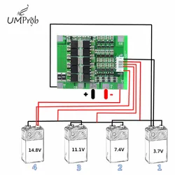 4S 30A 14.8V 18650 Battery Li-ion Lithium  Protection Board BMS Packs PCB Protection Board Balance Integrated Circuits