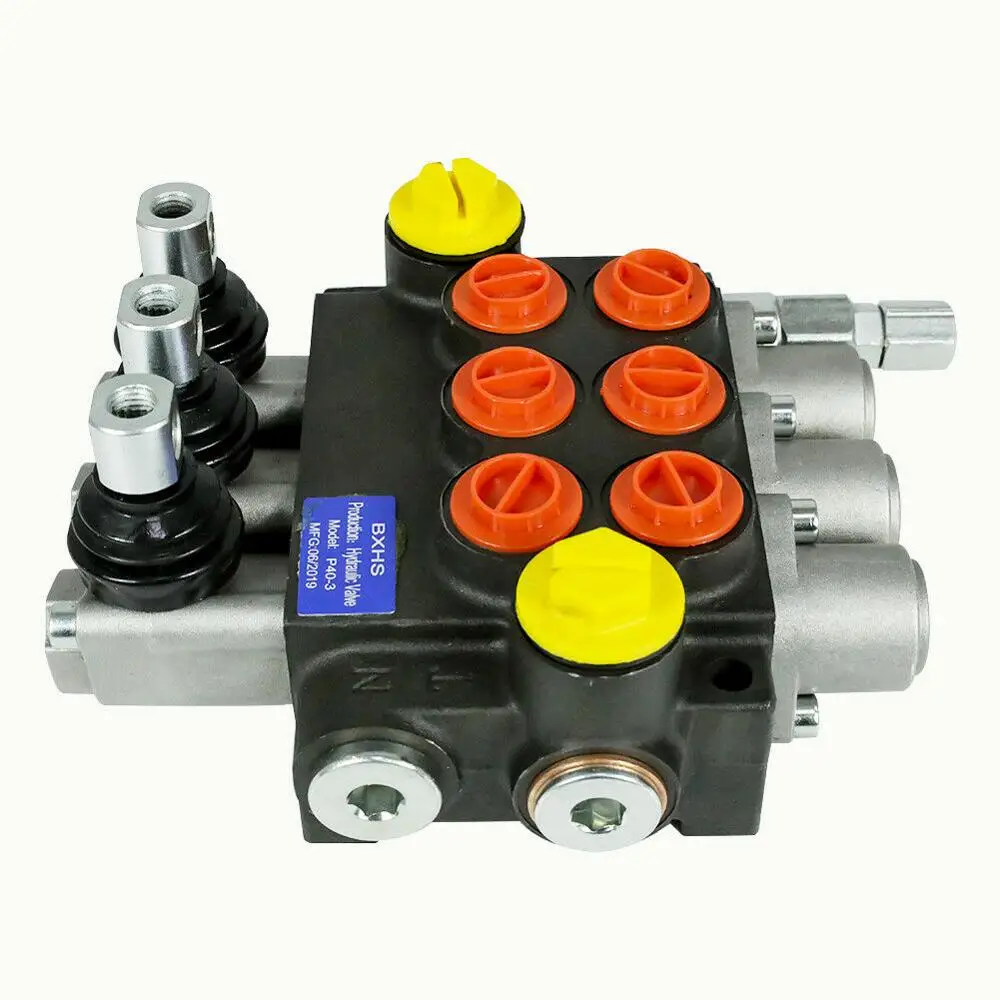 3 Spool Idraulico Valvola di Controllo Direzionale 13gpm Regolabile Valvola di sicurezza
