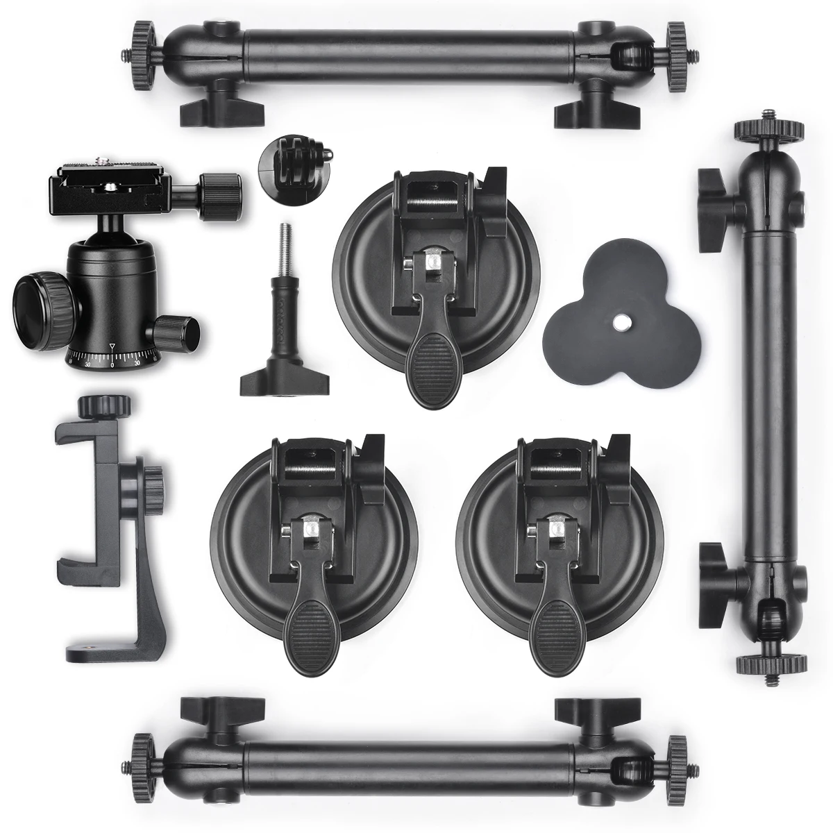 รถ Boot ฝาปิดสูญญากาศ Heavy Duty Triple Suction Cup Holder Mount สำหรับ Canon Nikon กล้อง DSLR Fujifilm กระจกรถการถ่ายทำ