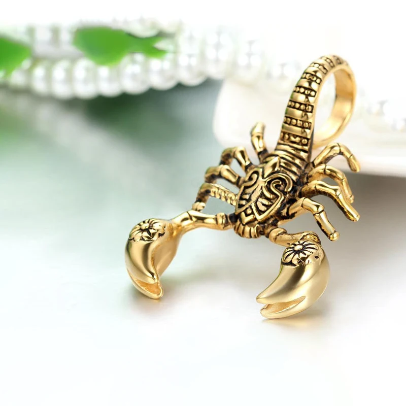 Animal Scorpion King Pendant Necklace Men\'s Necklace New Fashion Metal Sliding Pendant Accessories Party Jewelry