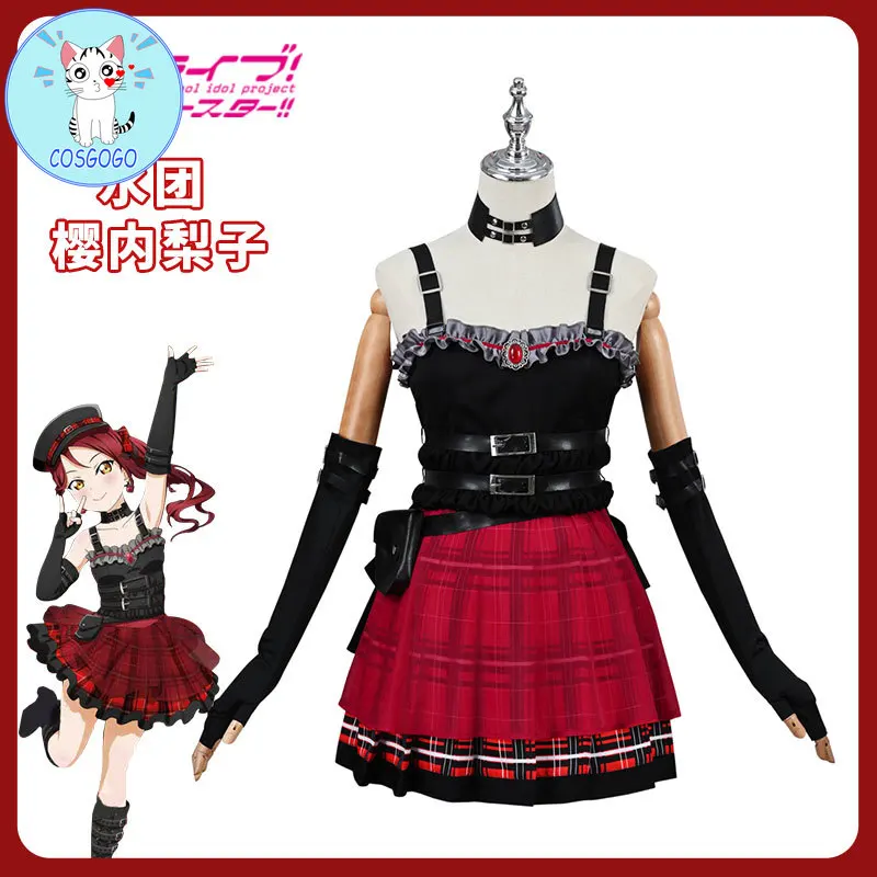 Anime!Lovelive Aqours Sakurauchi Riko Shooting Star Warrior Stage Performance Uniform Cosplay Costume Role Play Outfit For Women