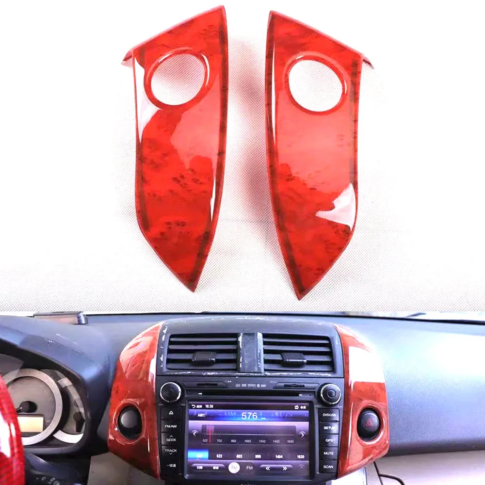 Car Dashboard Central Control Emergency Light Lamp Switch Panel Cover Trim Styling For Toyota RAV4 2009-2012 Interior Auto Parts