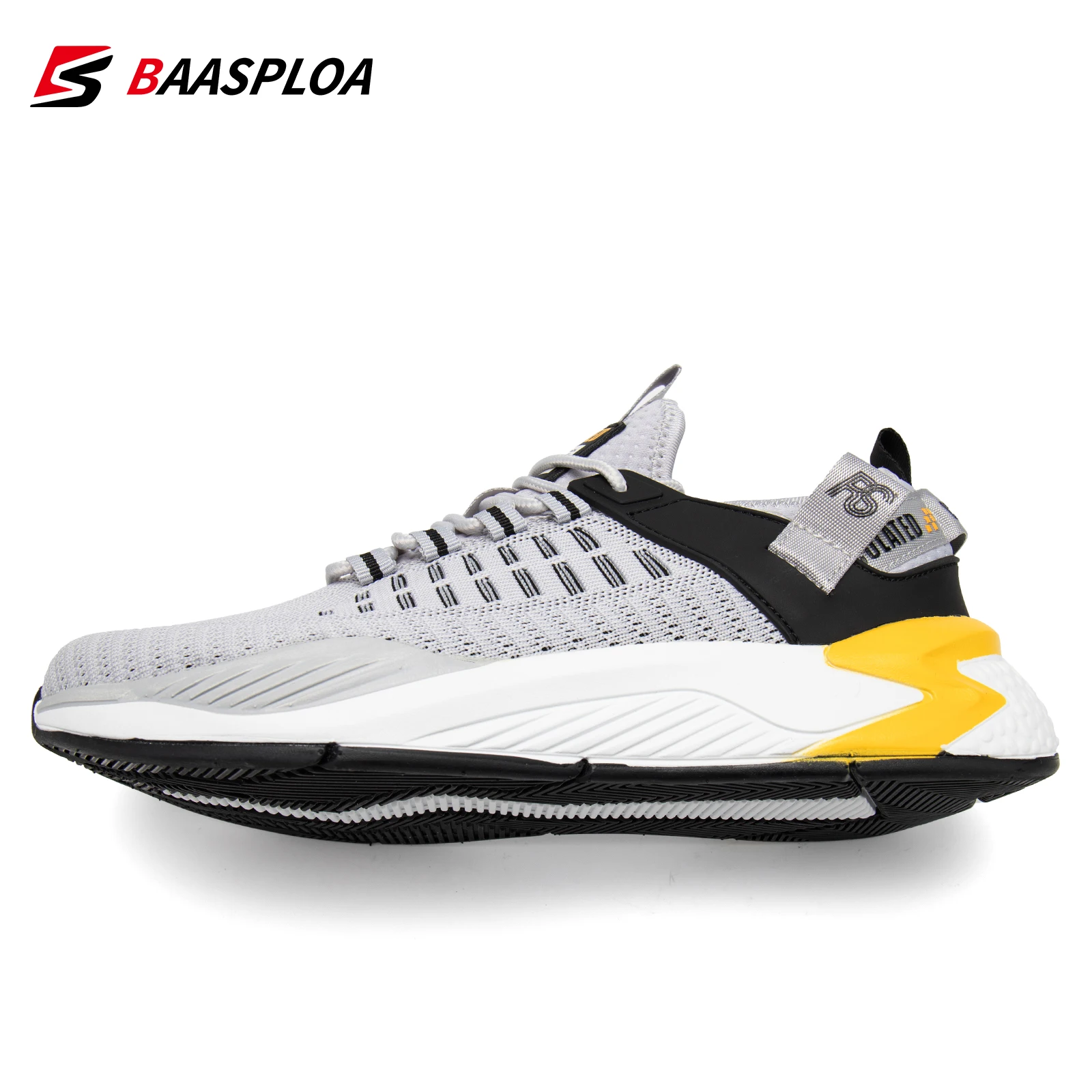 Baasploa New Men\'s Running Shoes Lightweight Breathable Sneakers Mesh Wear-resistant Casual Male Non-slip Walking Gym Shoes