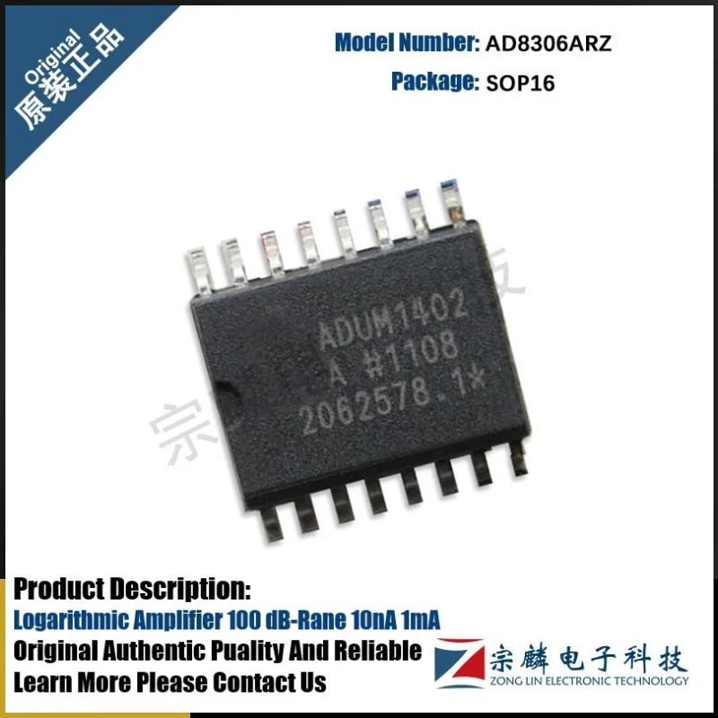 1-5Pcs/Lot Original Authentic AD8306ARZ SOP16 AD8306 8306ARZ Logarithmic Amplifier