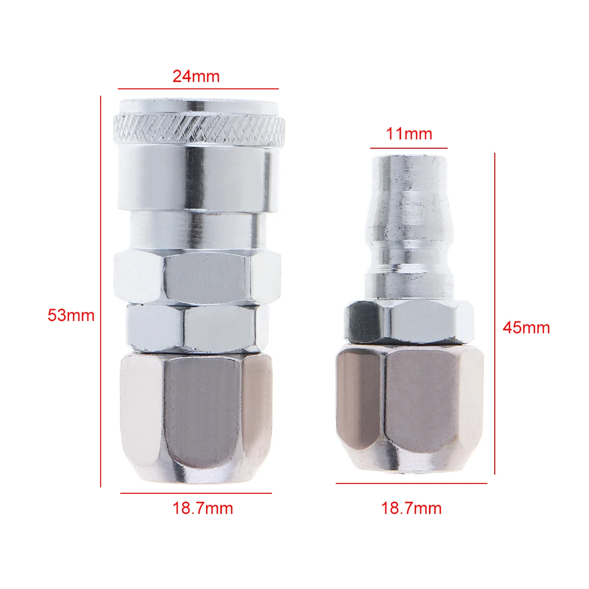 2pcs/set TL-S12 40SP+PP Pneumatic Fitting Quick High Pressure Connector Dual-interface and Telescopic Buckle for Air Compressor