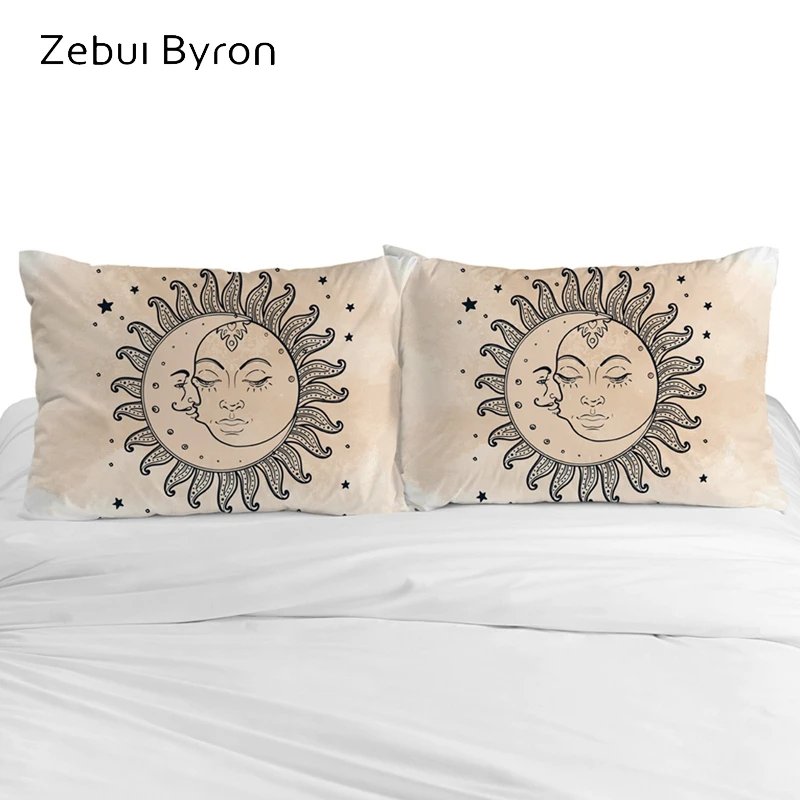 

2 PCS Pillowcase 45x45/70x70/80x80,3D Pillow Case Custom,Decorative Pillow Cover Bedding Retro sun,drop ship