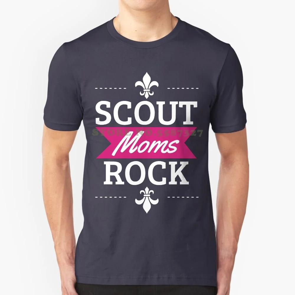 Camiseta de moda de Scout Mom para mujer, camisa de manga corta, Top de algodón 100%, estilo Scout Moms Rock, Verano