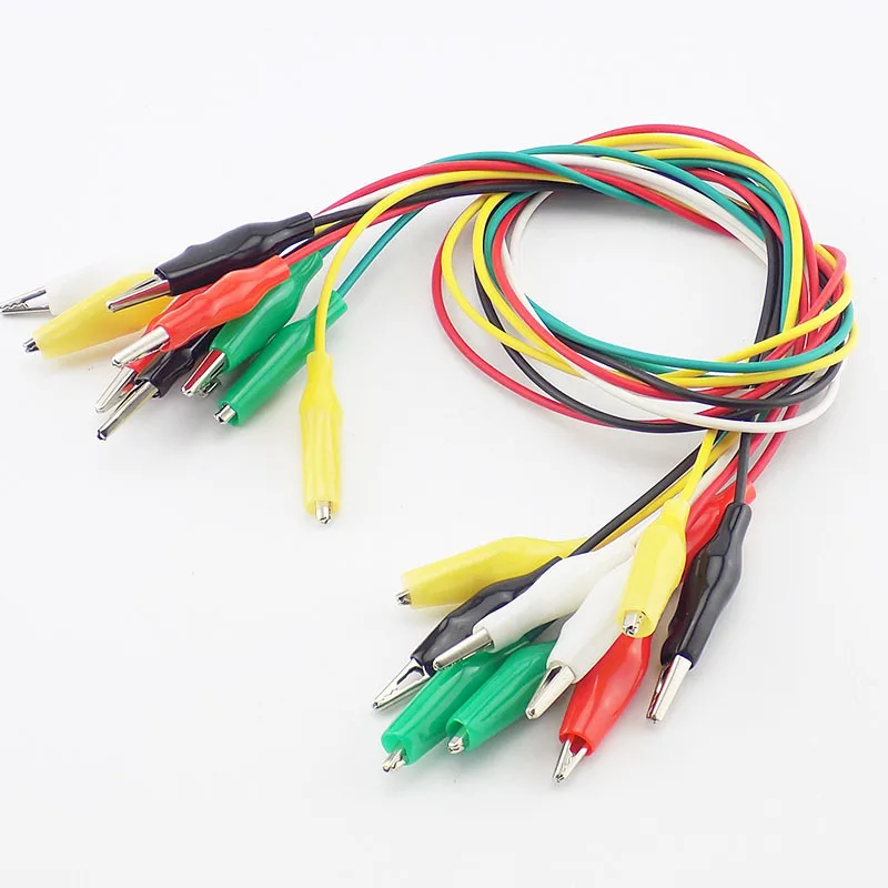 1/5/10 Pcs DIY Alligator Clips Electrical Test Jumper Wire Roach Clip Test Leads 5 Colors Alligator Double-ended Crocodile Clips