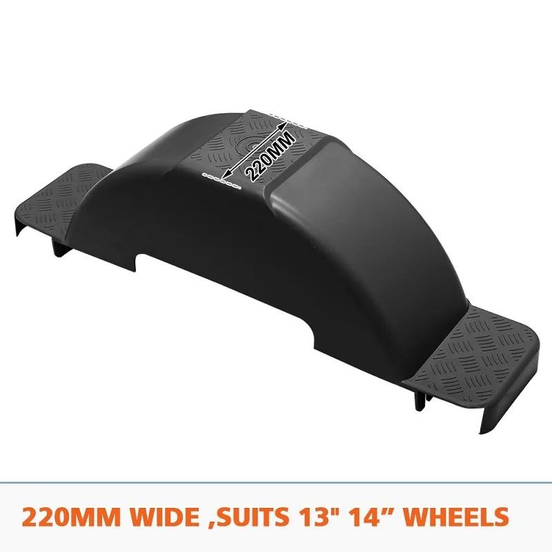 EGO TRAILER Plastic Trailer Mudguard Pair BLACK 13- 14 - 15\