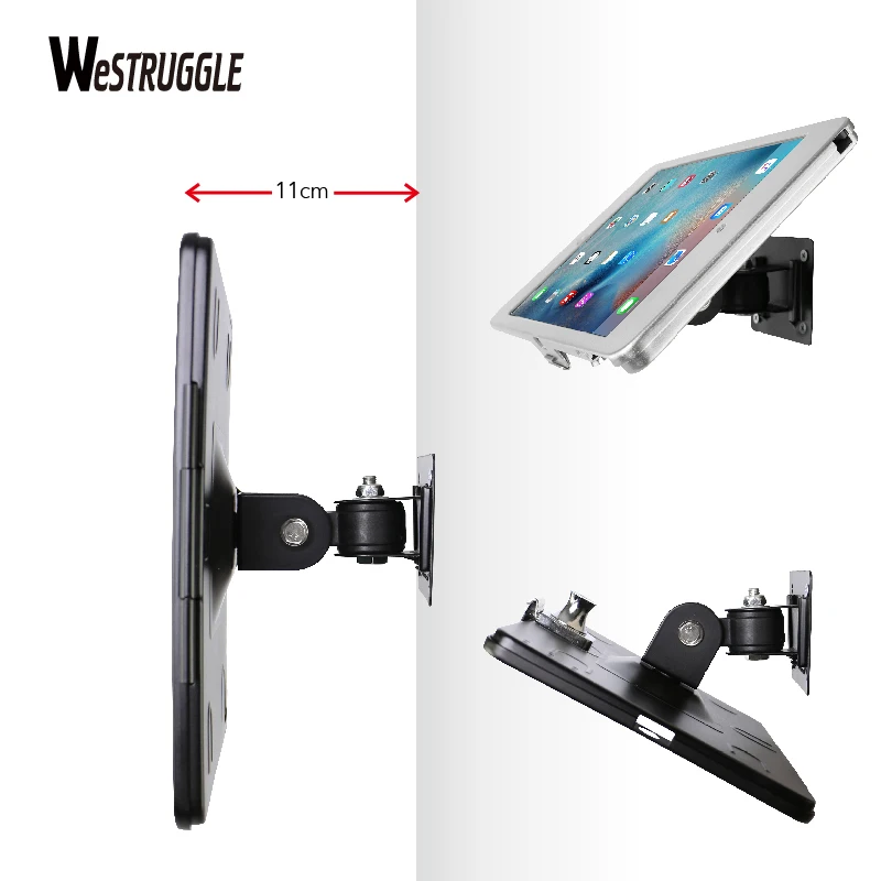 Imagem -06 - Suporte de Montagem na Parede para Ipad 9.7-polegada 23456 General ar & Pro8.3 Min Anti Roubo de Bloqueio de Segurança Girar Multi Ângulo no