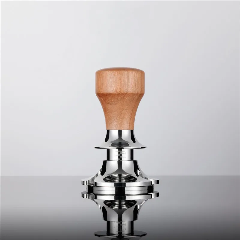 58.5mm Coffee Tamper Powder Hammer Coffee Accessories Pressed Powder With Anti Pressure Deviation Design Adjustable Depth Design