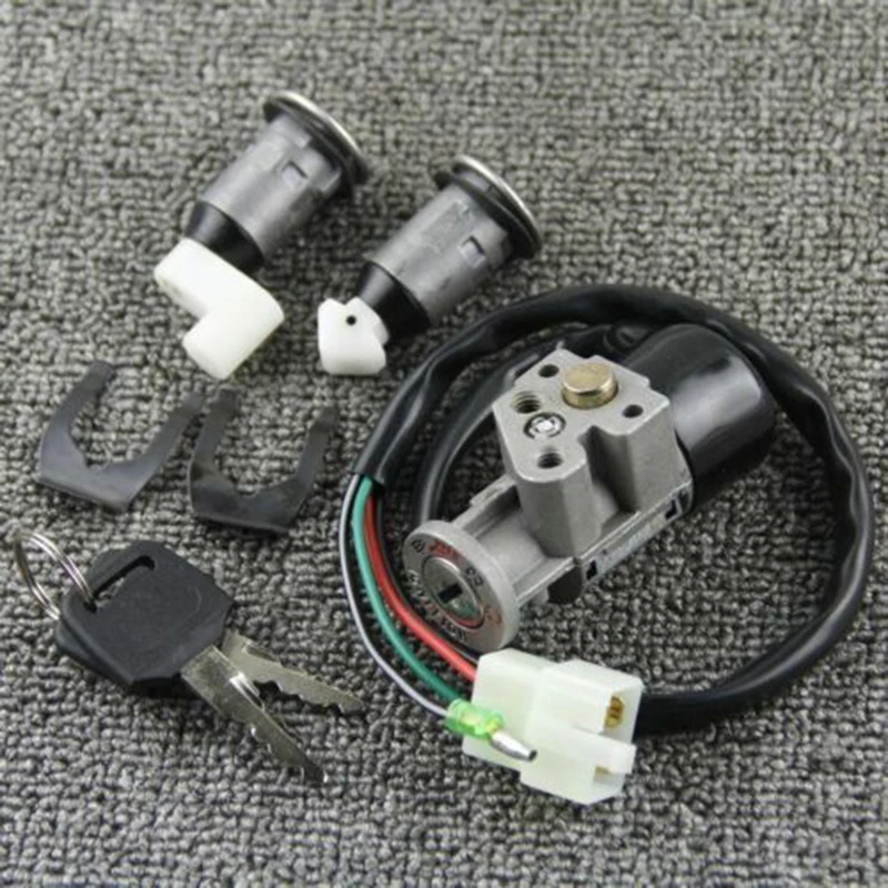 Brand New Ignition Switch Seat Durable Lock Keys Set Fit For Honda 35010-KV8-680 Honda CH125 Spacy 1984-1996