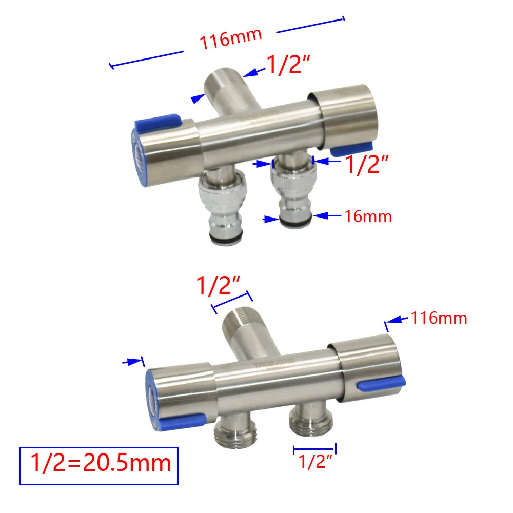 Metal 1/2 Male Thread  To 1/2