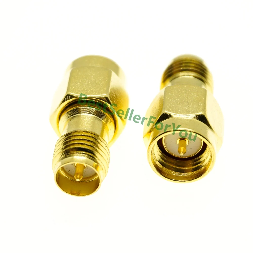 Conector SMA macho a RP-SMA, conector RPSMA, conector hembra, adaptador de conector RF recto