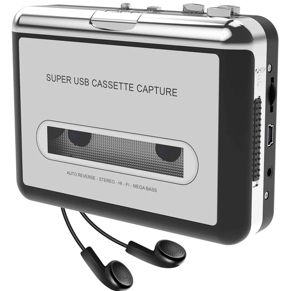 

Cassette Player-Cassette Tape to MP3 CD Converter- Powered by Battery or USB,Convert Walkman Tape Cassette to MP3 for win mac