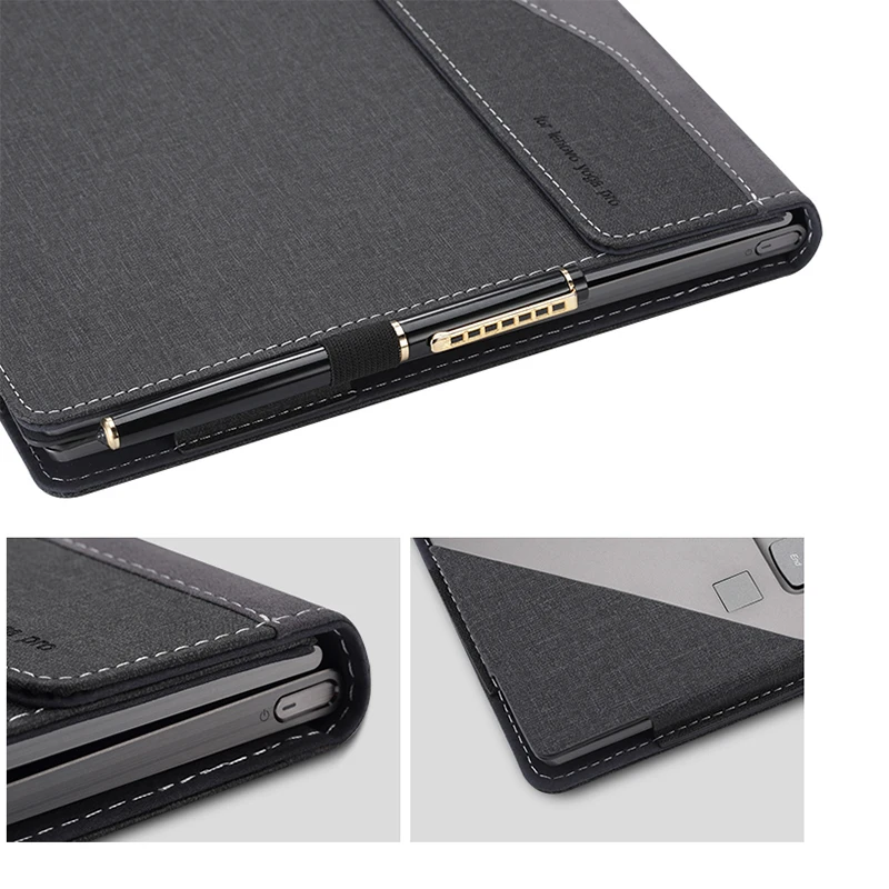 Laptop Case For Lenovo Yoga 7 6 5 4 Pro Liner Sleeve For Yoga C930 920 910 900 Unisex Patchwork PU Leather Protective Cover Gift