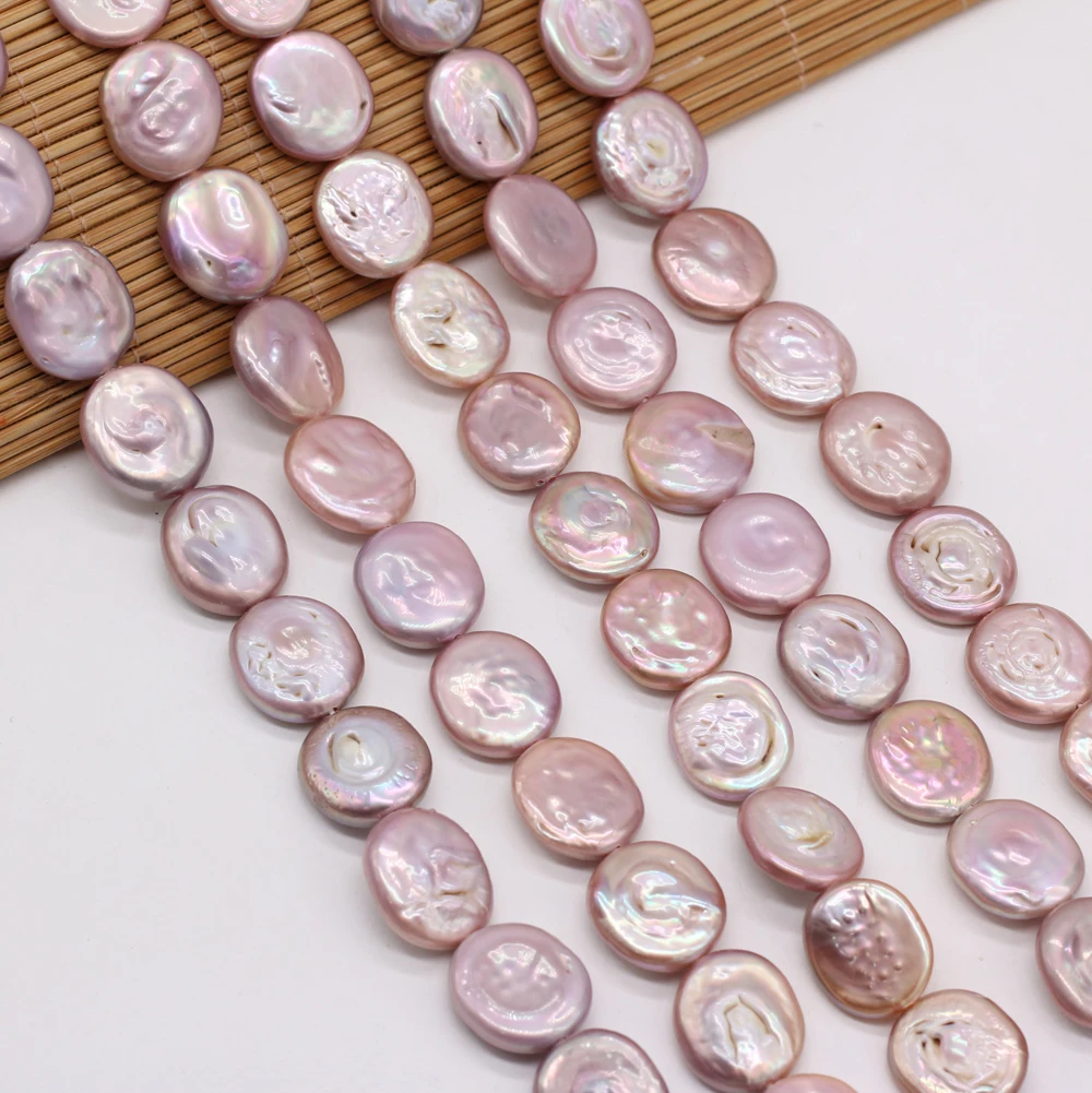 Natural Irregular Button Shaped Pearl Loose Shell Pearl Beads Making DIY Fashion Bracelet Necklace Jewelry