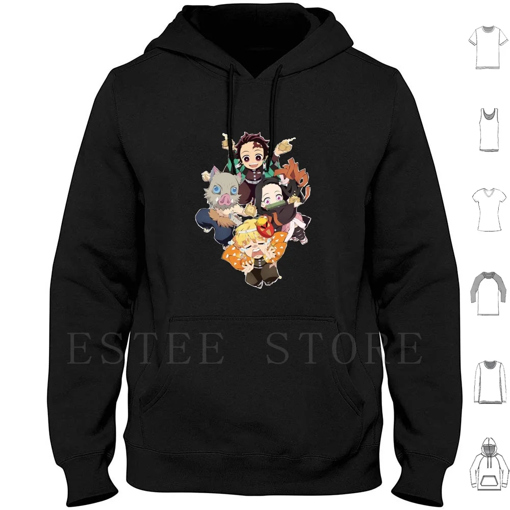 Tanjiro Squad-Demon : Kimetsu No Yaiba Hoodies Tanjiro Kamado Kimetsu No Yaiba Demon Demon Kimetsu No Yaiba Nezuko