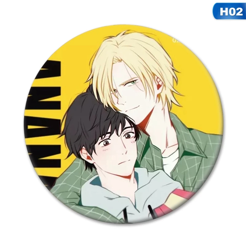 1pc Anime BANANA FISH Cosplay Badge Okumura Eiji Brooch Pins Ash Lynx Collection Badges for Backpacks Clothes Brooch Pins Decor