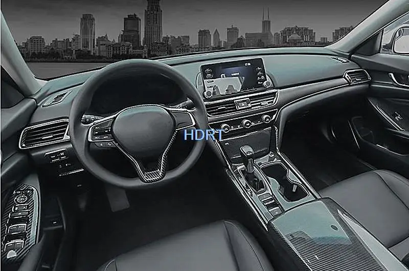 Car Air Vent Door Speaker Inner Gear Shift Box Panel Trim Cover For Honda Accord 10th 2018 2019 2020 Carbon fibre Interior Style