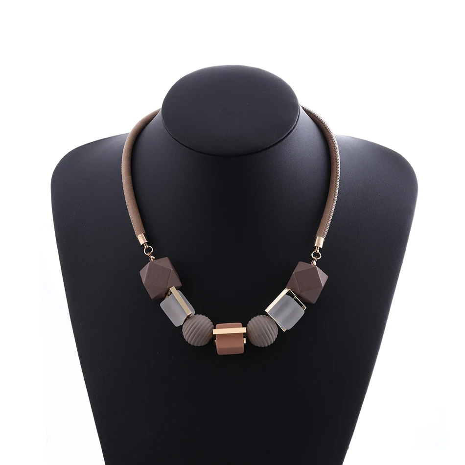 Match-Right Women Necklace Statement Necklaces & Pendants Wood Beads Necklace For Women Jewelry MX012