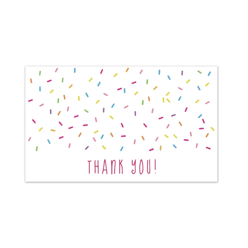 30pcs/bag pink thank you card for supporting business package decoration "gorgeous thanks" business card handmade with love