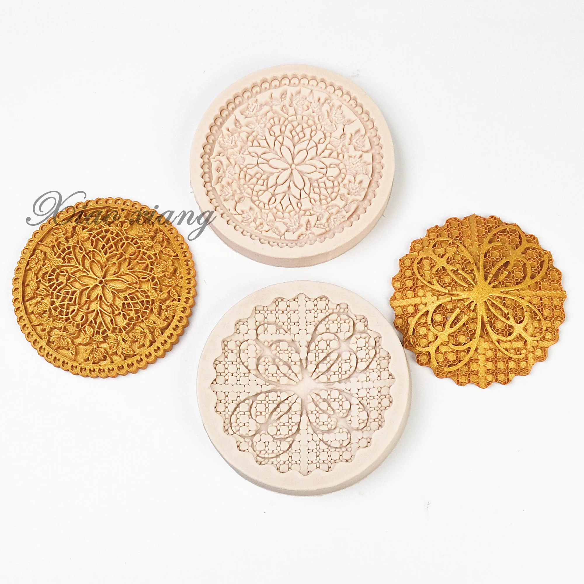 DIY Lace Flowers Shape Silicone Fondant Molds Cake Border Decoration Chocolate Mould Pastry Kitchen Baking Accessories