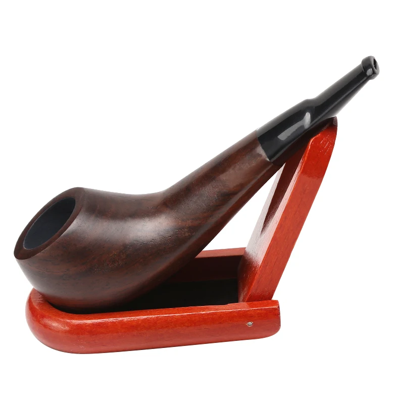 Multi-Style Best Ebony Wood Pipe 9mm Filte Smoking Pipe Chinese Style Tobacco Pipe Handmade Bent Wooden Pipe Smoking Accessories