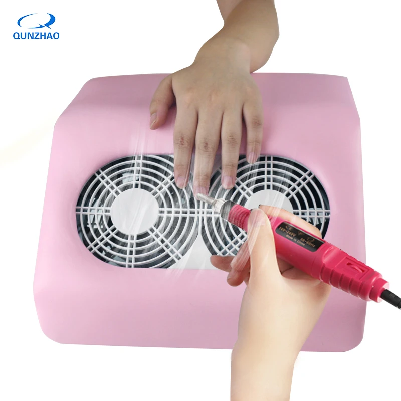 65W Big Vacuum Cleaner For Nails Manicure Nail Dust Suction Collector Machine Double Fans Salon Equipment Tools