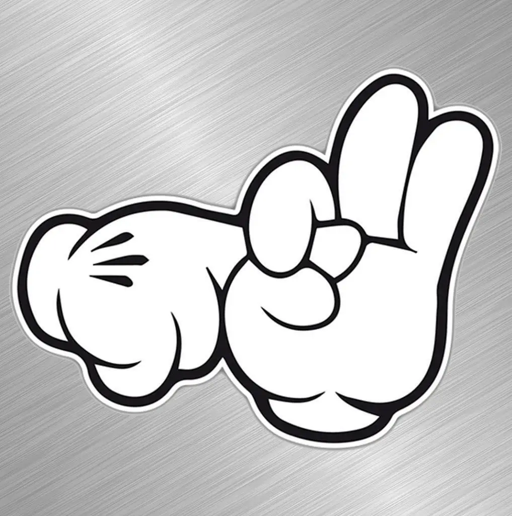 

Cartoon Cute Hands Vinyl Decal Sticker Funny Dirty JDM Euro Stance Bomb Got Em for Tuning Laptop Trunk KK Vinyl Cover