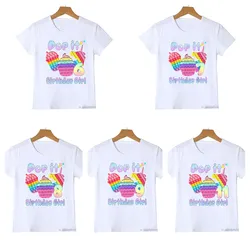 Kawaii Unicorn Ice Cream поп ит Pop It T-Shirt 6 7 8 9 11th Happy Birthday Gift T Shirt Baby Boys Clothes Girl Tshirt Tees Top