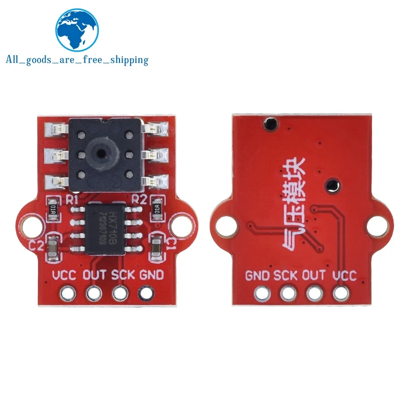 TZT DC 3.3V 5V 0-40KPa Pressure Sensor Module Connect 2.5mm Soft Tube Digital Liquid Water Level Controller Board For Arduino