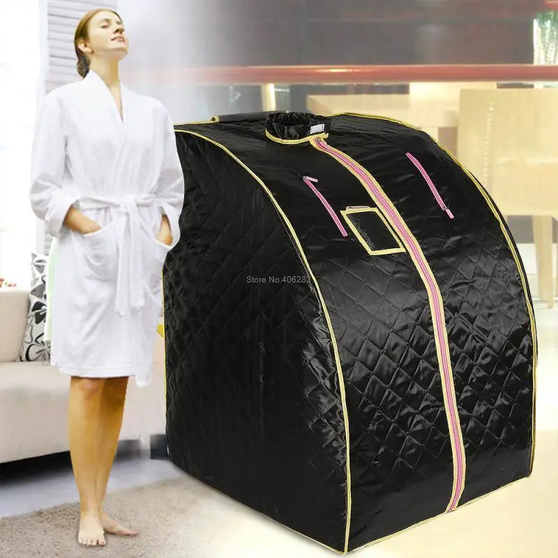 

Portable Far Infrared Sauna Box Folding Spa Slimming Negative Ion Detox Therapy Personal Fir Sauna Room Chair Sauna Heater