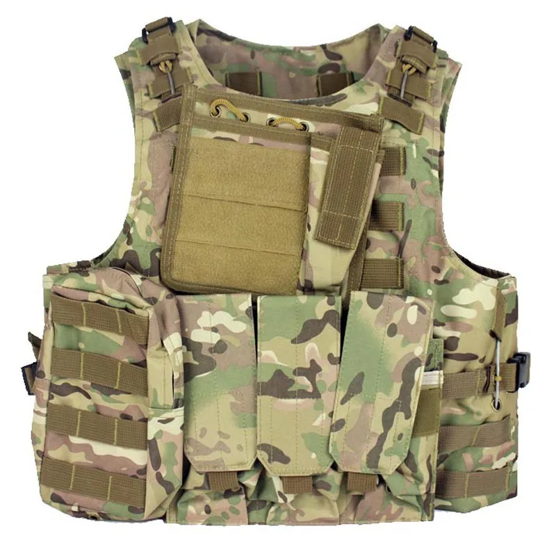 CS Field  Camouflage Vest Men Outdoor Camping Shooting Body Armor Carrier Molle Chest Protection Gear Waistcoat