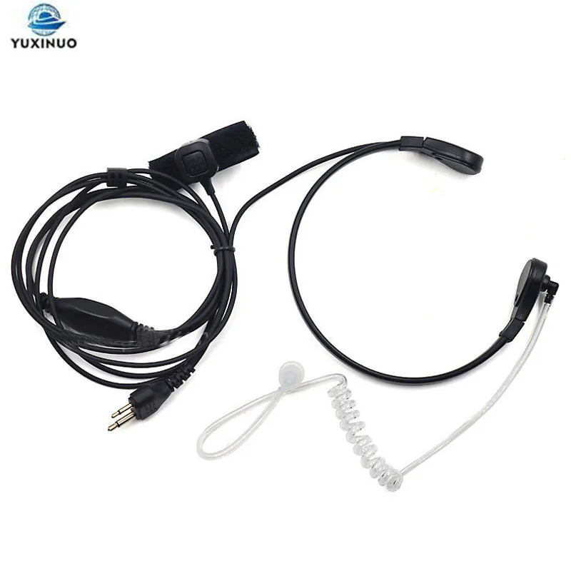 

Throat Mic Microphone Air Tube Earpiece Walkie-talkie Laryngophone Headset For ICOM IC-F3 V80 V82 SL25 Maxon Yaesu Vertex Radio