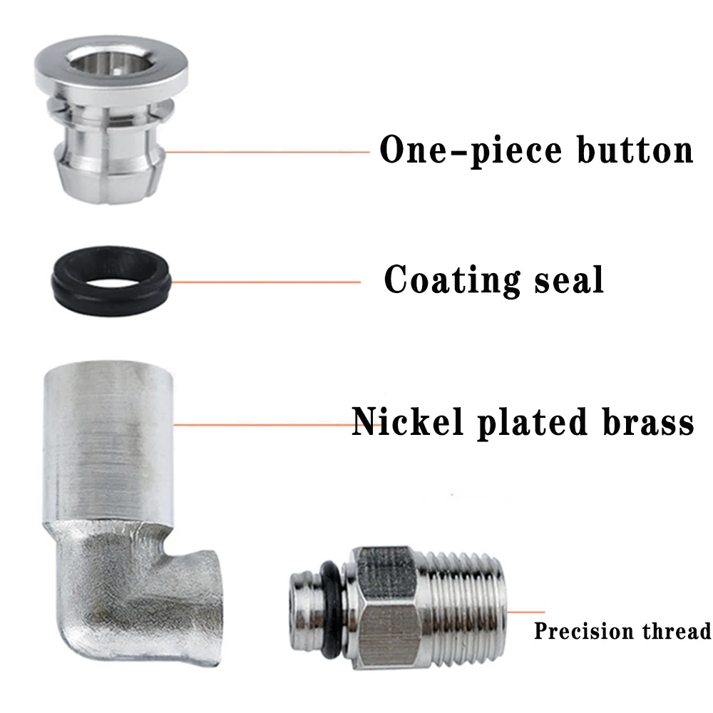 PL brass nickel-plated metal pneumatic connector 1/8\