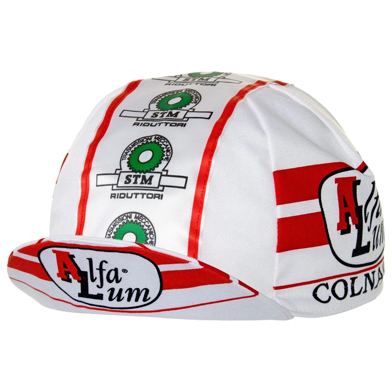 Alfa Lum Retro Cycling Caps White Bike Hat One Size Fits Most